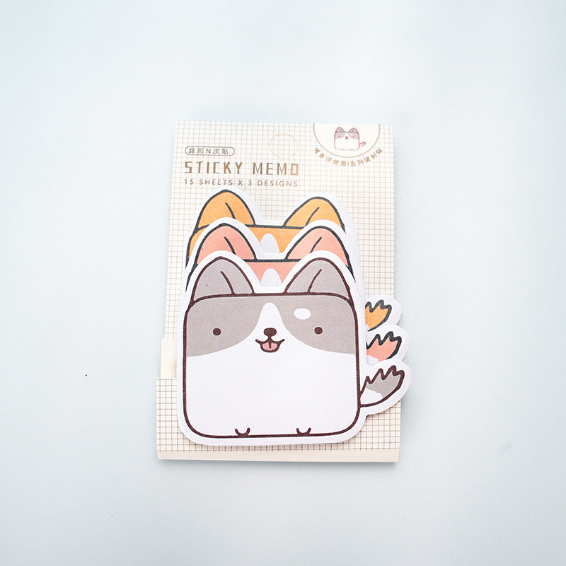 Wholesale 10pcs Cartoon Cute Creative Student Sticky Notes